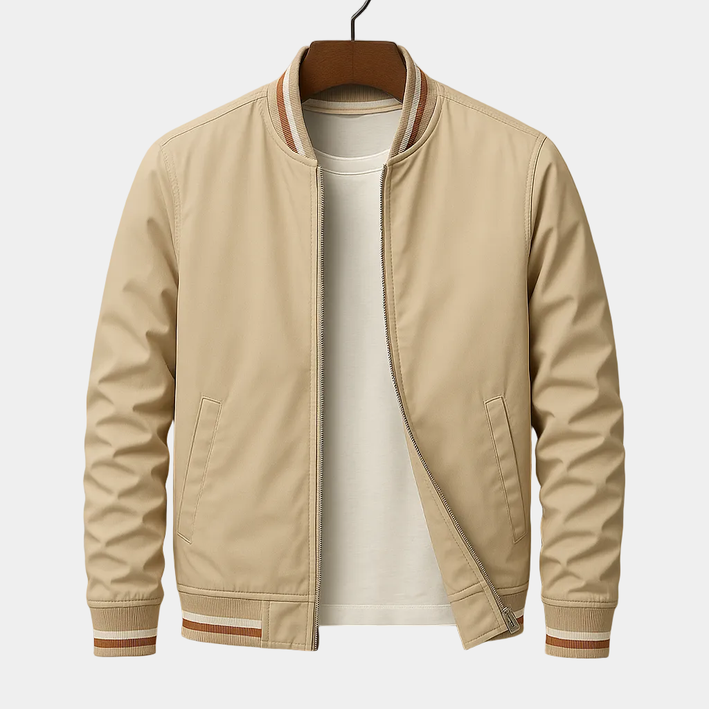 Men's Zip-Up Bomber Jacket