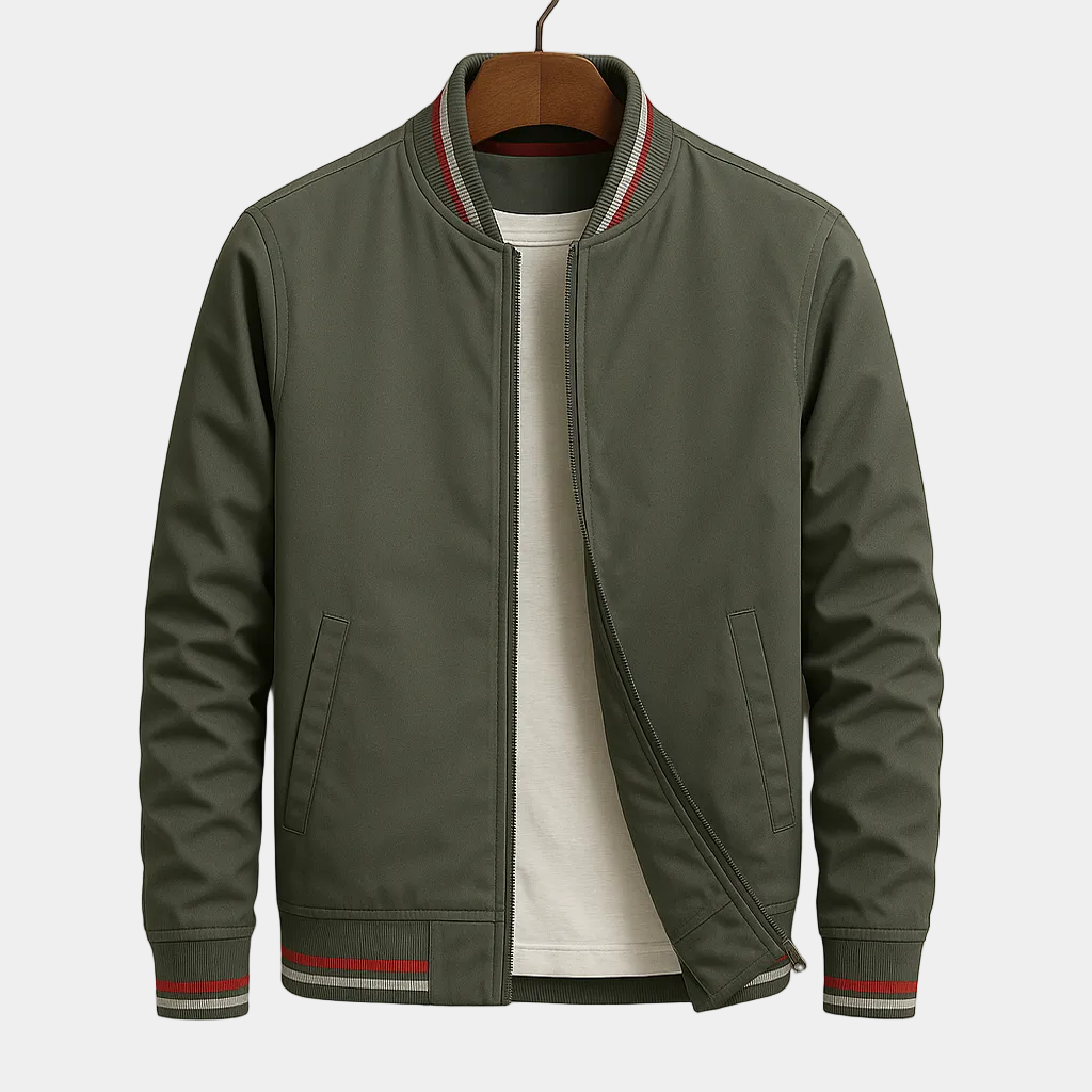 Men's Zip-Up Bomber Jacket