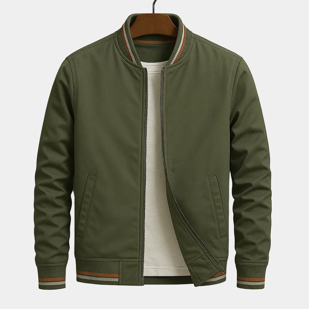 Men's Zip-Up Bomber Jacket