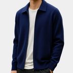Men's Zip-Up Collared Cardigan