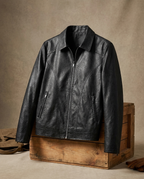 Men's Zip-Up Collared Jacket