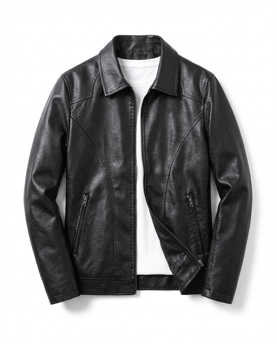 Men's Zip-Up Collared Jacket