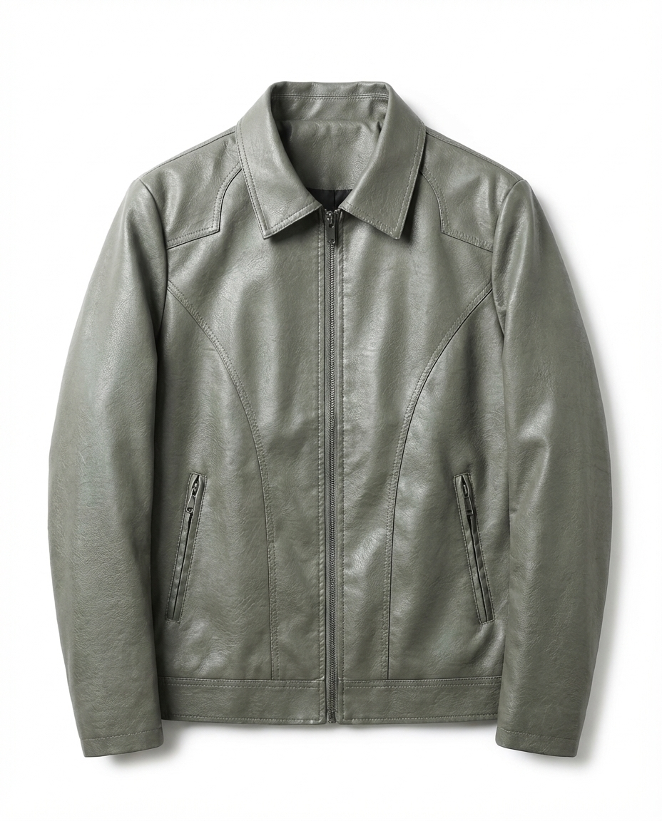 Men's Zip-Up Collared Jacket