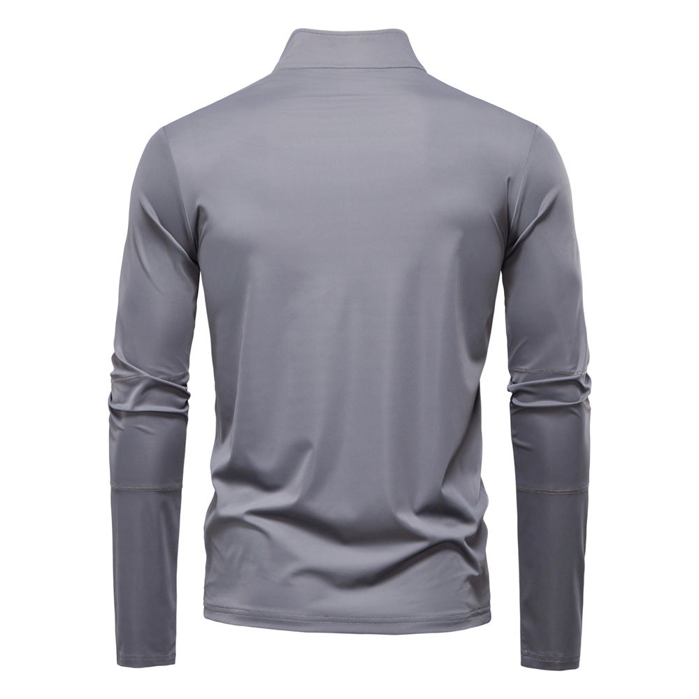 Men's Zip-Up Funnel Neck Sweater