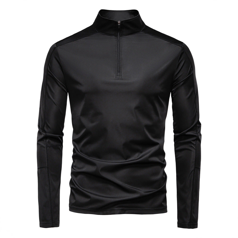Men's Zip-Up Funnel Neck Sweater