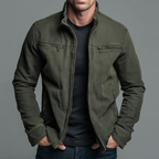 Men's Zip-Up High Collar Jacket