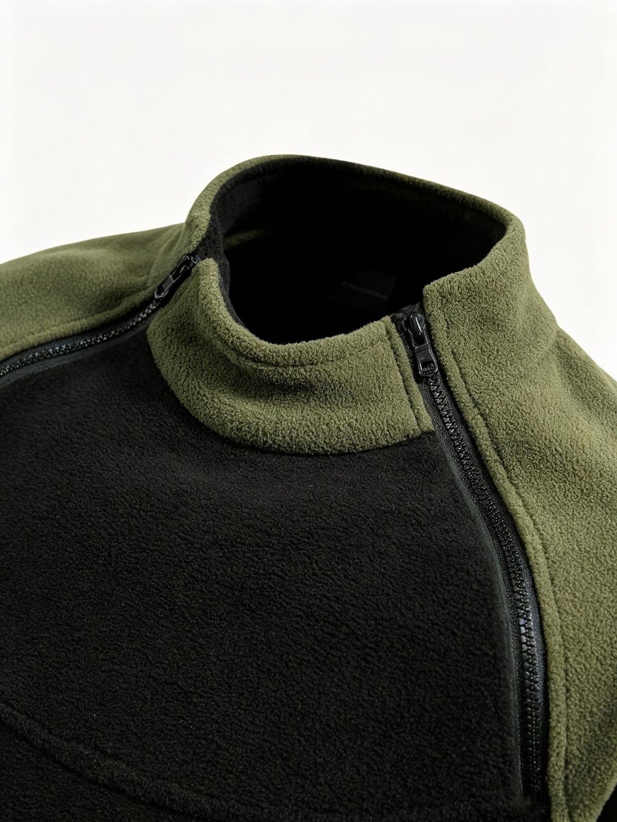 Men's Zip-Up High Collar Sweatshirt