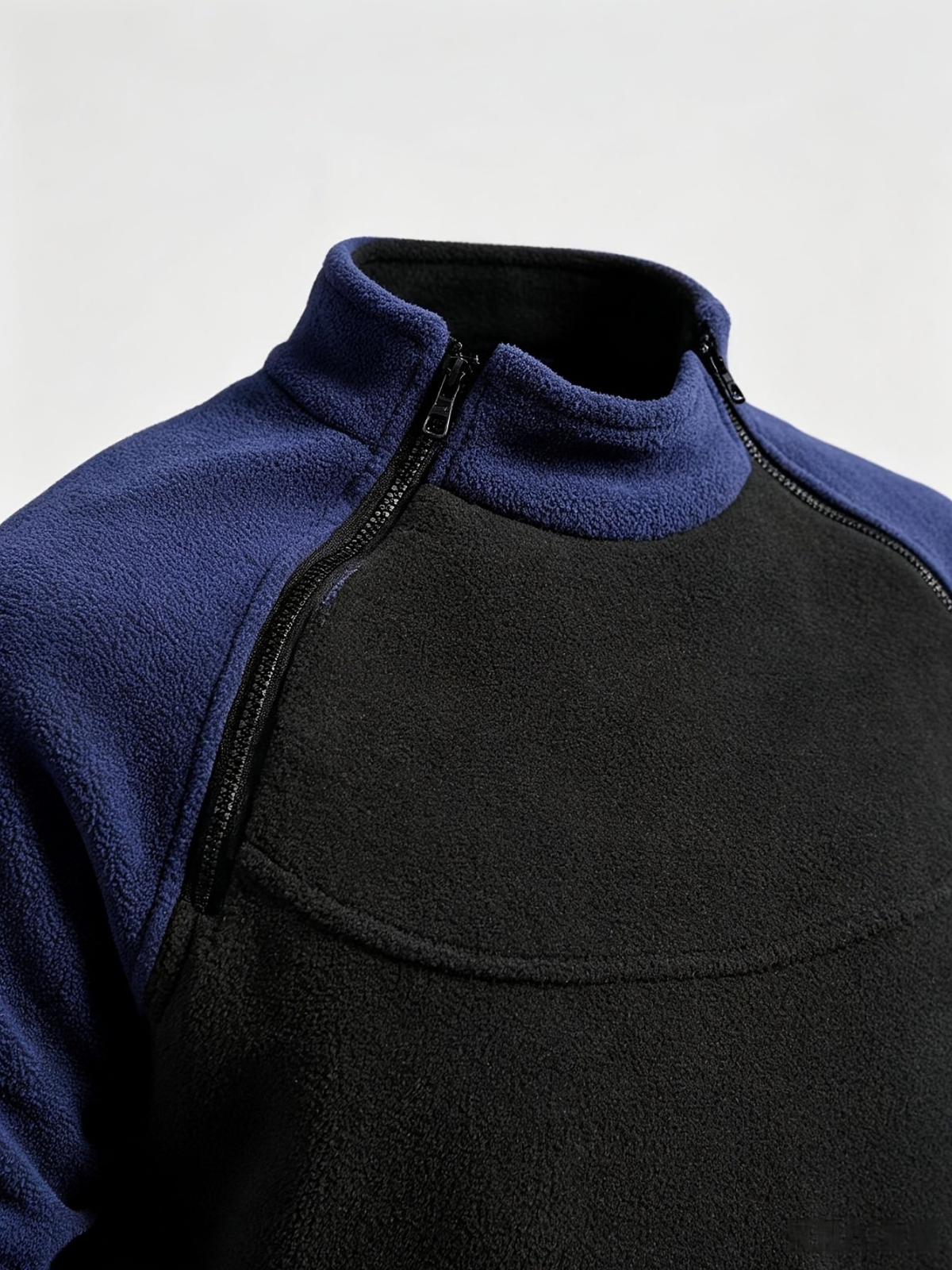 Men's Zip-Up High Collar Sweatshirt
