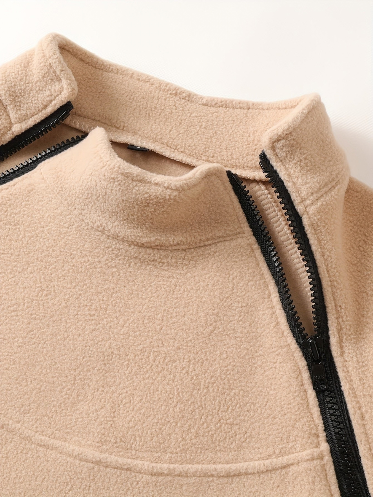 Men's Zip-Up High Collar Sweatshirt
