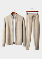 Men's Zip-Up Mock Neck Set