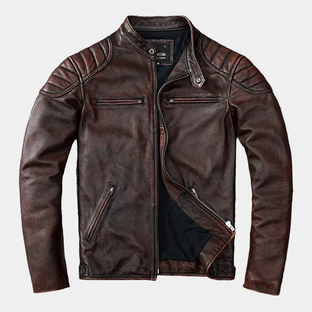 Men's Zip-Up Moto Jacket