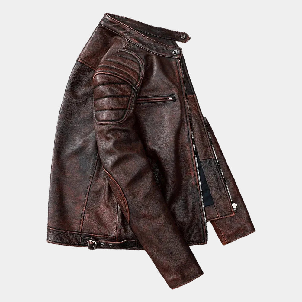 Men's Zip-Up Moto Jacket