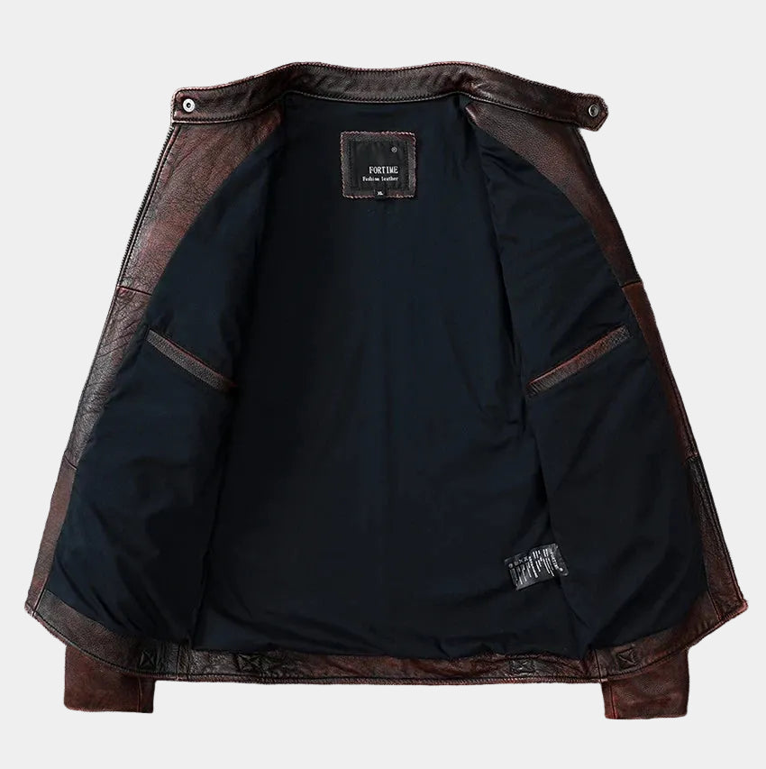 Men's Zip-Up Moto Jacket