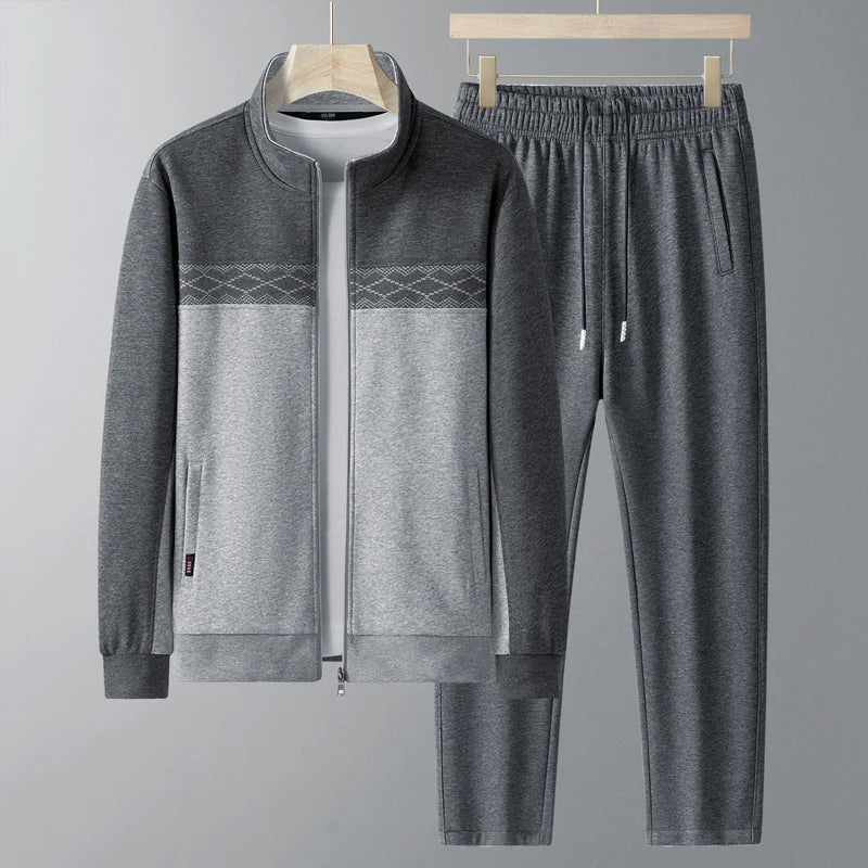Men's Zip-Up Tracksuit Set