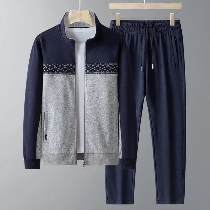 Men's Zip-Up Tracksuit Set