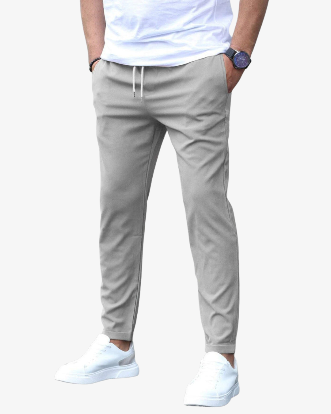 Men's Tapered Pants with Drawstring