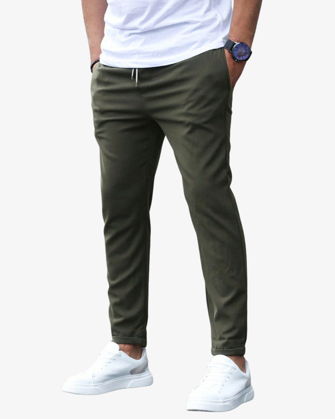 Men's Tapered Pants with Drawstring