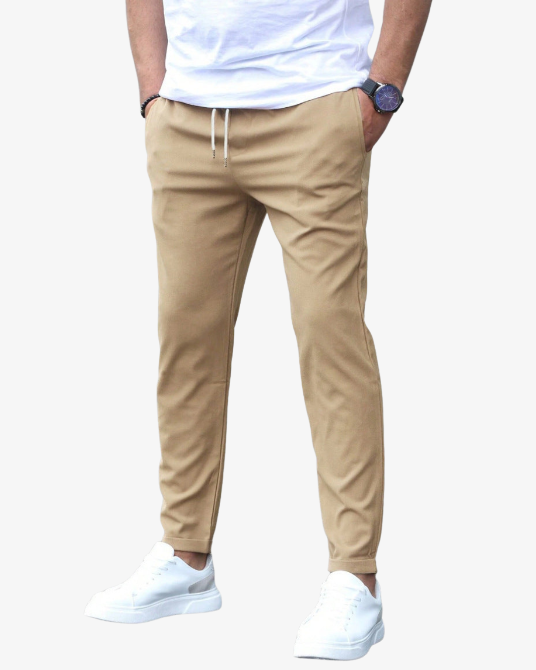 Men's Tapered Pants with Drawstring